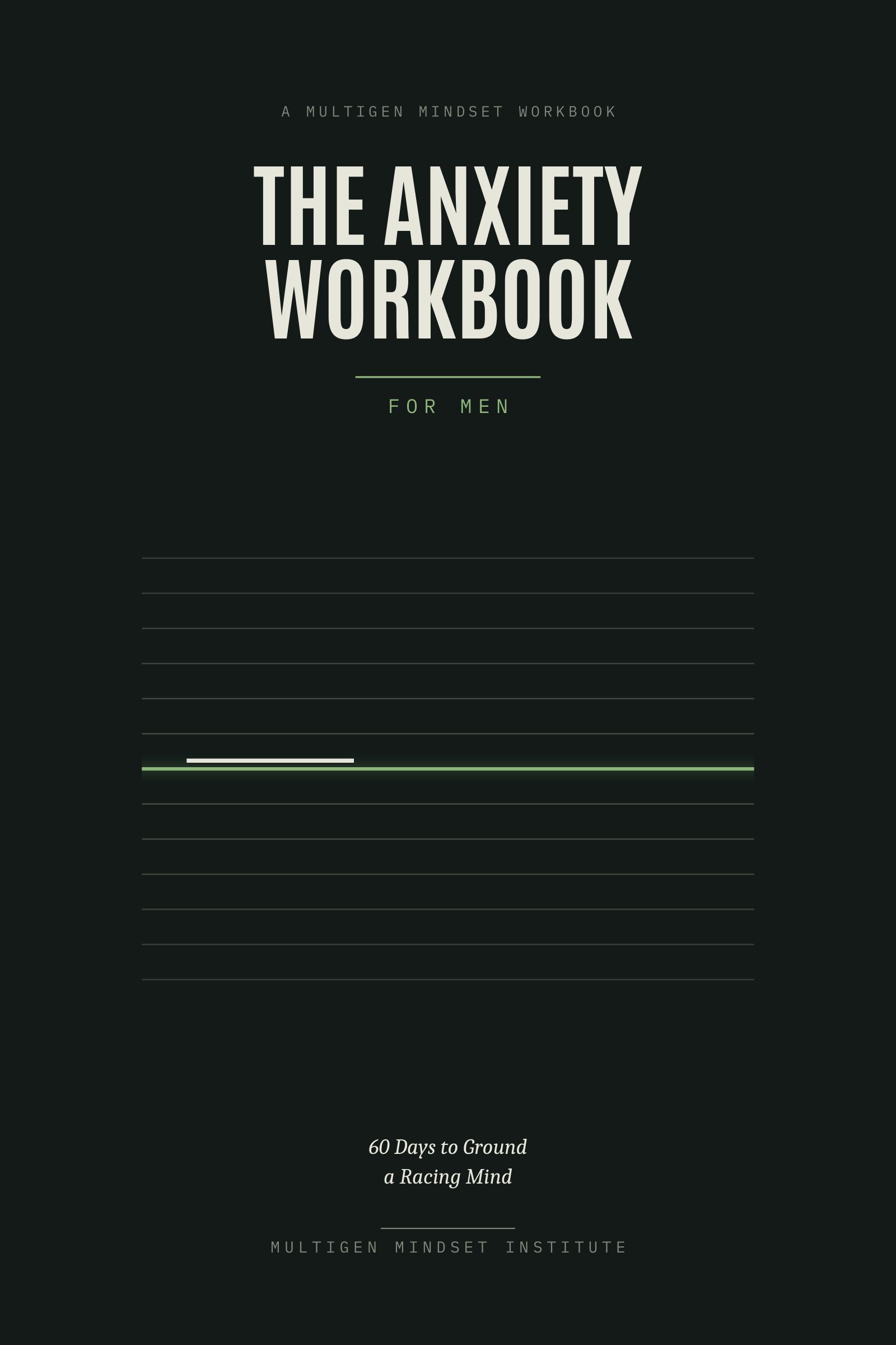 The Anxiety Workbook for Men (Instant PDF)