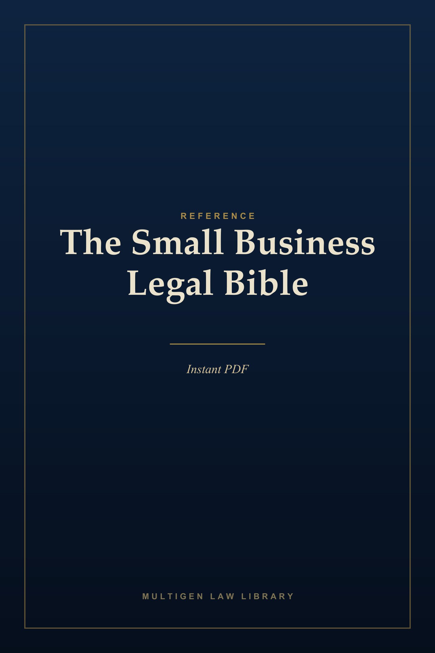 The Small Business Legal Bible — cover